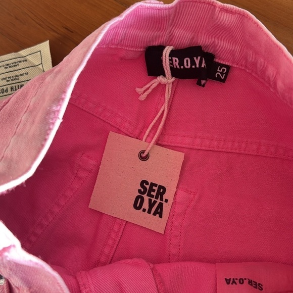 NEW SER.O.YA MARGOT CUFFED BOYFRIEND JEANS NWT slouchy baggy distressed Seroya - Picture 14 of 17